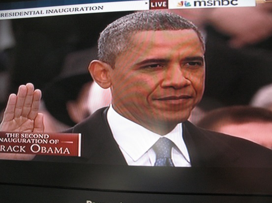 President Barack H. Obama takes the Oath of Office, January 21, 2013/GNN, MSNBC